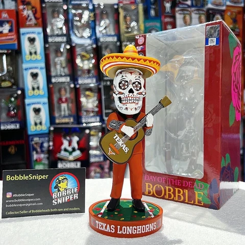TEXAS LONGHORNS Day of The Dead "Sugar Skull" NCAA Limited Ed Bobblehead Cover