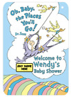 BABY SHOWER DR SEUSS OH BABY THE PLACES YOU'LL GO METAL SIGN PLAQUE PERSONALISE