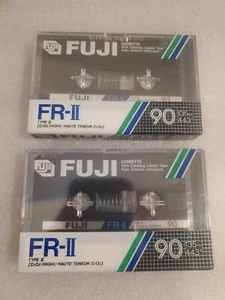 2 - Fuji FR-II Type II - 90 Minute Unused Audio Cassette Tapes - SEALED - Picture 1 of 6