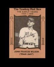 Jack Wilson Signed 1972 The Yawkey Red Sox Early Years Boston Red Sox Autograph