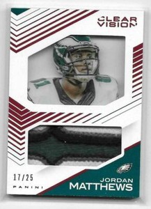 2015 Panini Clear Vision Jordan Matthews Game Worn Jersey Card 17/25