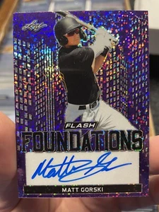 2019 Leaf Flash MATT GORSKI Foundations Purple Prismatic RC Auto #13/25 FF2-MG1 - Picture 1 of 2