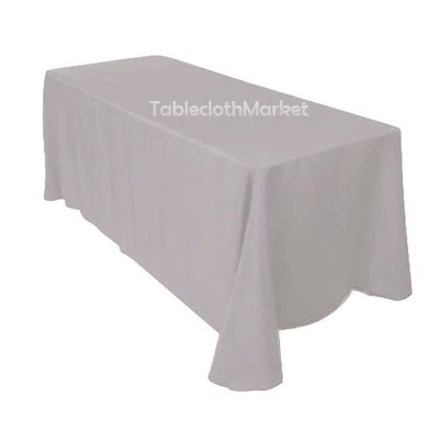 Pacote com 10 toalhas de mesa 90"×132" 100% poliéster 25 CORES atacado catering de casamento - Imagem 1 de 4