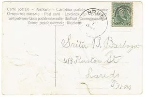 Mount Horeb Mt Vernon Rural Station 4-Bar hand cancel on 1910 Happy New Year - Picture 1 of 2