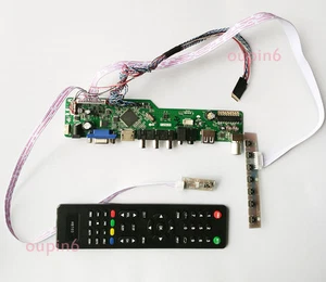 Controller board kit for LED B156XW02 V2/V1 TV HDMI VGA CVBS USB 1366X768 Panel - Bild 1 von 11