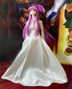 Q6-5 1/12th Female White Long Evening dress Model for 6" TBLeagure figure - Picture 1 of 2