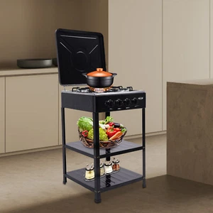 Natural Gas Stove with 4 Burners Outdoor Camping Stove Portable Gas Stove for RV - Picture 1 of 24