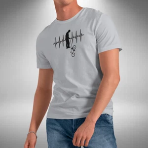Magnet Fishing Heartbeat T-Shirt Funny River Canal Neodymium Magnet Small to 5XL - Picture 1 of 6
