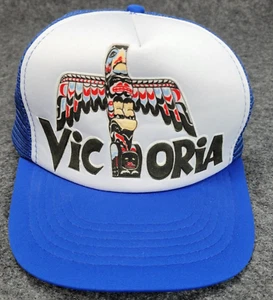 Vintage Victoria Mens Trucket SnapBack Cap Blue Outdoor Mesh - Picture 1 of 8