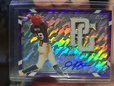 21 leaf perfect game national showcase auto Purple Mar pre-production proof  1/1