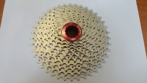 SunRace MX3 Cassette MTB 10 Speed Champagne/Red 11 - 40 T Wide Range - Picture 1 of 1