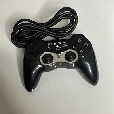 Hori PS2 Analog Sindou Pad 2 PlayStation Controller with Turbo Rapid Wired Black - Image 1 of 4