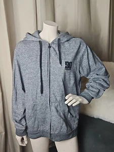 DC Full Zip Kapuzenpullover Herren Gr. Small grau - schwarzes Logo - Taschen - Bild 1 von 8
