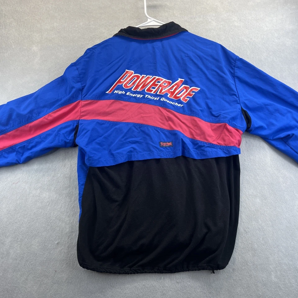 PowerAde Hind Jacket Mens L Made In USA 90’s Red Blue Tactel 24 Carat - Image 1 of 4