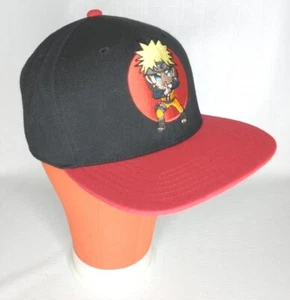 Naruto Shippuden Black&Red Mad Engine Adult Snapback Hat New - Picture 1 of 7