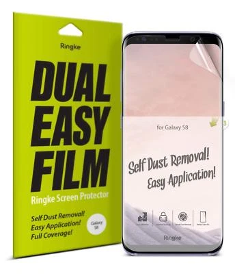 Samsung Galaxy S8/S8 Plus Screen Protector Ringke Dual Easy Full Cover Film 2PK - Image 1 of 4