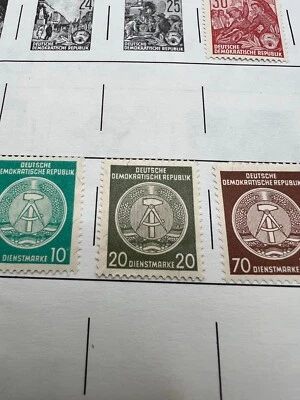 Deutsche Demokratische Republik German Green/Brown/Gray Postage Stamps Unused 3 - Image 1 of 3