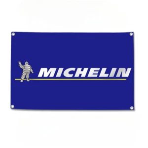 MICHELIN Garaje Pared Coche Motocicleta Carreras Show Auto Reparación Taller Bandera - Imagen 1 de 19