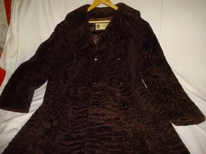 Abrigo de piel auténtica PERSA RDA piel Leipzig años 60/70 EXCELENTE - Imagen 1 de 4