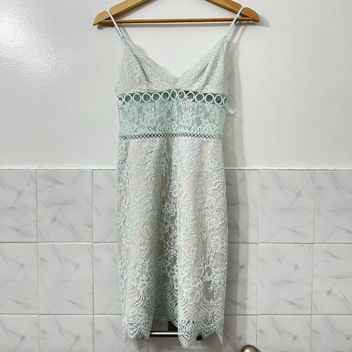 UNDERCOVER Camicia da notte Victoria’s Secret XS verde menta babydoll Y2K pizzo overlay abito slip