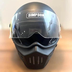 SIMPSON M30 M30D Full Face Helmet Matte Black XL with Clear Shield - Picture 1 of 17