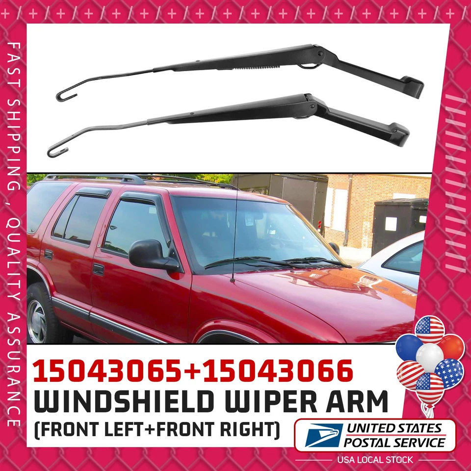 Set of 2 Windshield Wiper Arms Driver & Passenger For Chevrolet S10 GMC Sonoma - Image 1 of 4