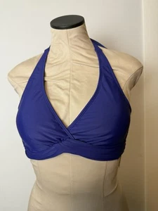 Top de bikini halter Athleta Tara 36B/C azul real con aros almohadillas extraíbles nuevo con etiquetas - Imagen 1 de 10