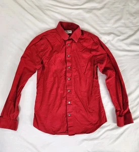 Express IMX Shirt S Men’s Red Extra Slim Fit Button Front Dress Shirt - Picture 1 of 6