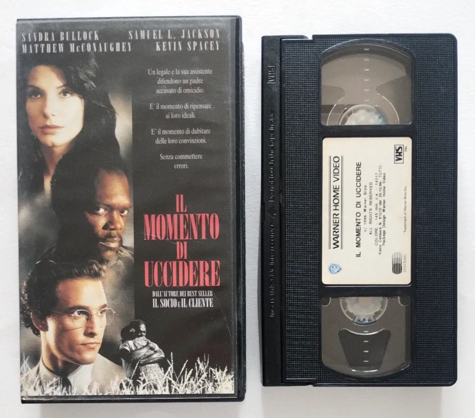 Vhs Il Momento Di Uccidere Film Drammatico Sandra Bullock Videocassetta (K23) - Immagine 1 di 1