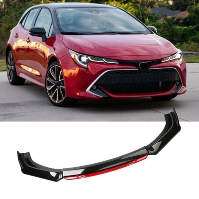 Alerón de carrocería divisor de labios para parachoques delantero negro + rojo para Toyota Corolla Hatchback Foto 1 de 4