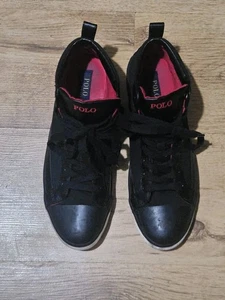 Polo Ralph Lauren CLARKE-NE Black High Top trainers Size UK 9 - Picture 1 of 11