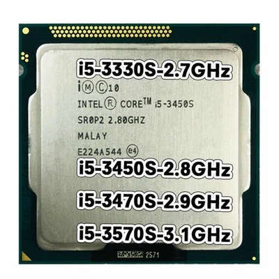 Intel Core i5-3330S i5-3450S i5-3470S i5-3570S CPU Quad-Core LGA1155 Processors - Image 1 of 4