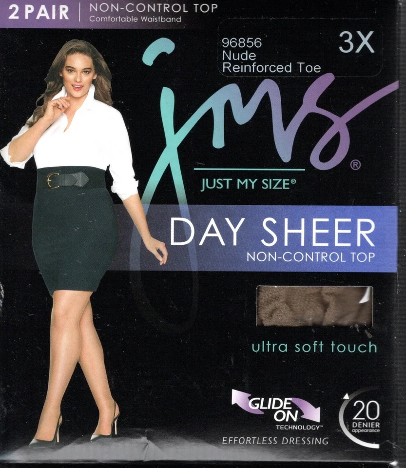 Just My Size JMS DAY SHEET Top sin control NUDE 3X puntera reforzada NUEVA en caja Foto 1 de 1