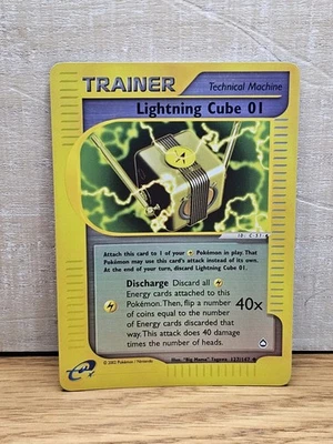 Lightning Cube 01 127/147 Aquapolis  Reverse Holo Pokémon Card TCG  - Image 1 of 4