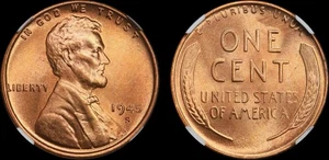 1945 S Lincoln Cent NGC MS67+ RED Spotless RD - Picture 1 of 3