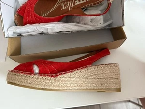 Viguera Slingpumps Sandaletten Gr 39 rot Wedge Keilabsatz - Bild 1 von 5