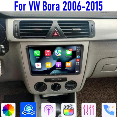 9" For VW Bora 2006-2015 Apple CarPlay Android Auto Car Radio Stereo GPS WIFI BT - Image 1 of 4