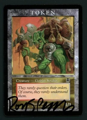 Signed Ron Spears - 1/1 Goblin Soldier Token - Magic Player Rewards 2001 - MTG - Image 1 of 2