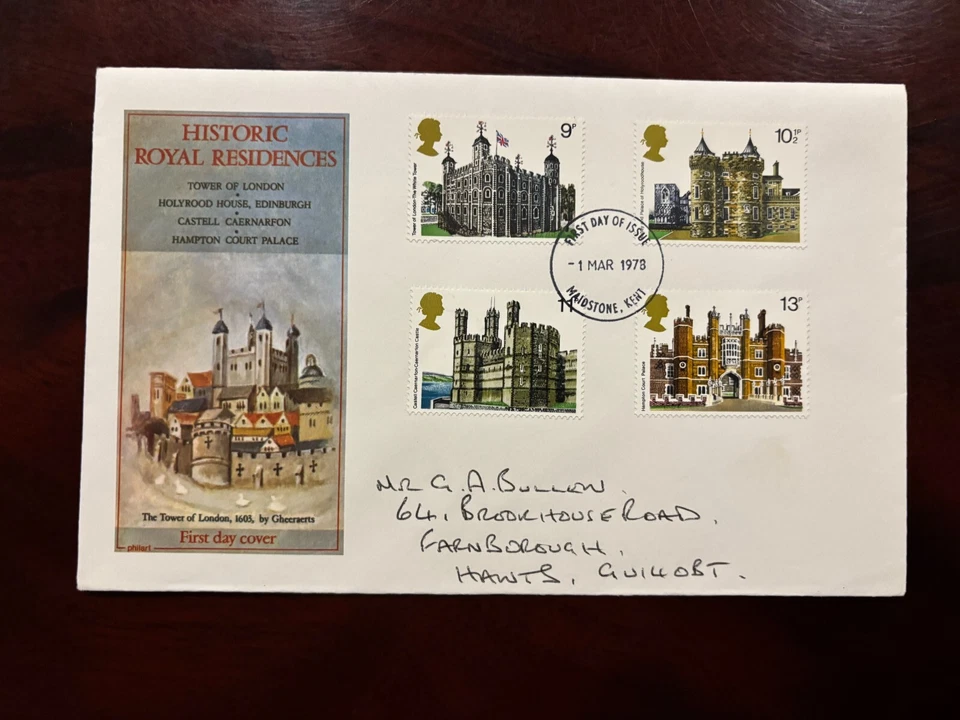 United Kingdom 1978 - Historic Buildings FDC stamps set Maidstone, Kent - Image 1 of 1