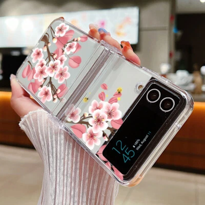 For Samsung Galaxy Z Flip7 Flip6 Flip5 Flip4 Flower Hinge Shockproof Case Cover - Image 1 of 4