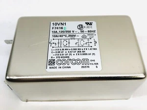 POWER LINE FILTEN 10A - 120/250V -50-60HZ QUICK- CONNECT FLOUGE MOUNT - Picture 1 of 6