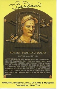 Bobby Doerr Auto Gold HOF Plaque - Picture 1 of 2
