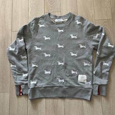 Thom Browne Hector Sweater, Embroidered AOP Shirt, Made In Italy, Size 1 Gray - Image 1 of 4