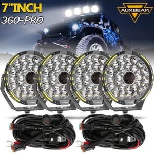 AUXBEAM 4PCS 7"INCH LED Work Lights Offroad Truck ATV UTV 360-PRO 480W Fog Lamps - Picture 1 of 12