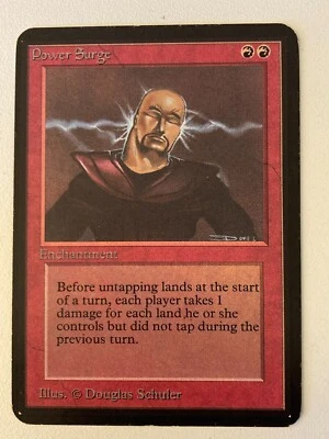 Magic the Gathering MTG Alpha POWER SURGE LP- (Beta Bob) - Image 1 of 4