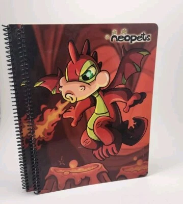 Vintage 2003 Neopets Ruled Paper Pair Spiralbound 100 Pages Notebook Red Dragon - Image 1 of 4
