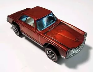 Vintage Hot Wheels Redline Orange w/White Int. Mercedes Benz 280SL 1/64 Diecast - Picture 1 of 11