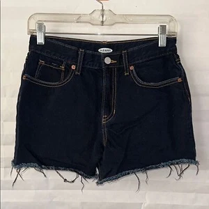 Old Navy Girls Cutoff Denim Shorts Dark Wash Size 16 - Picture 1 of 4