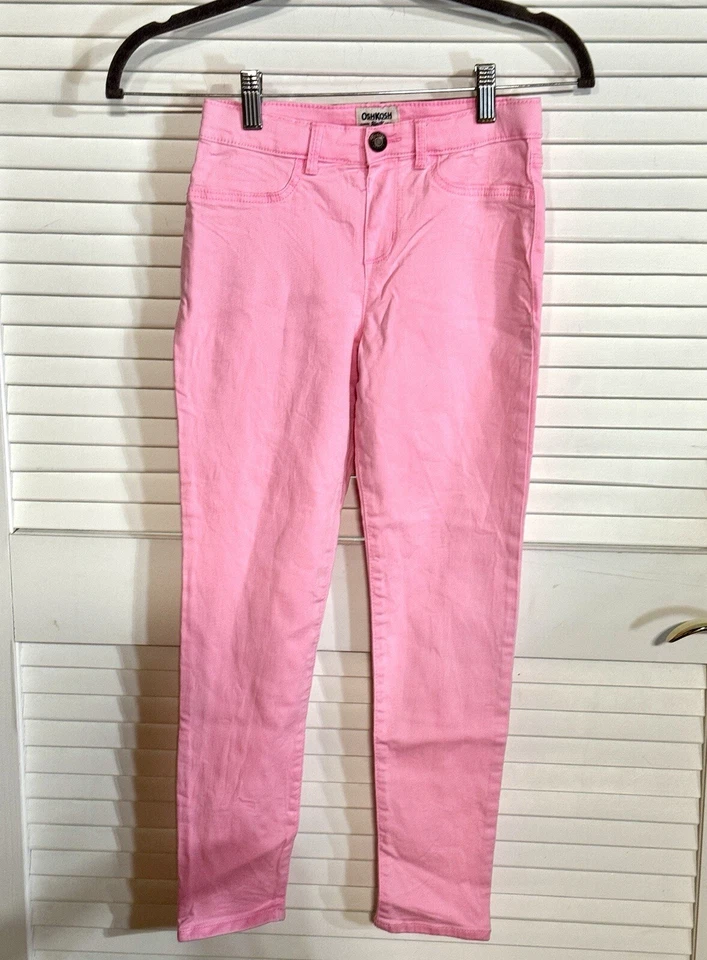 OshKosh B'gosh Pink Stretch Jean Leggings Girls Size 10 EUC - Image 1 of 4