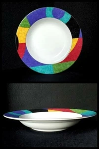 MIKASA CALIFORNIA CURRENTS RIM SOUP PASTA BOWL - Picture 1 of 2
